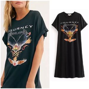Journey Revelation Black Graphic T-Shirt Dress